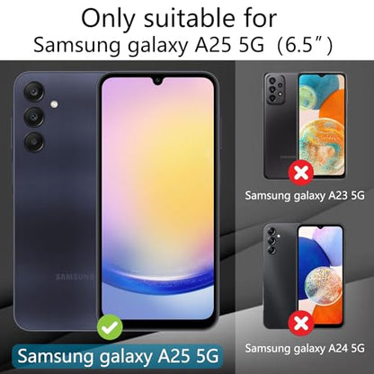 [2 +2 for Samsung Galaxy A25 5G Privacy Screen protector with careme les[Protect privacy][Scratch resistant][Anti Fingerprint][Bubble-Free][Easy installation] - size: Galaxy A25 2+2