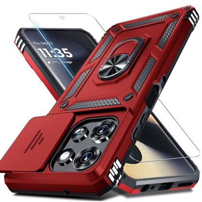 for Moto G Power 5G 2026/2025 Case Built in Slide Camera Cover Red - color: Red, size: Moto G Power 5G(2025)