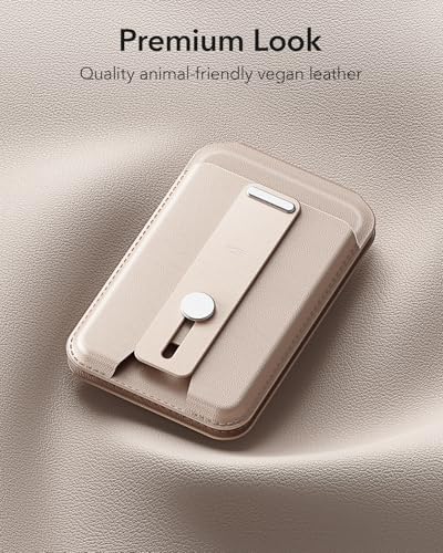 ESR for MagSafe Wallet Stand with Grip, 5 Card Holder, RFID Blocking - color: Desert Titanium