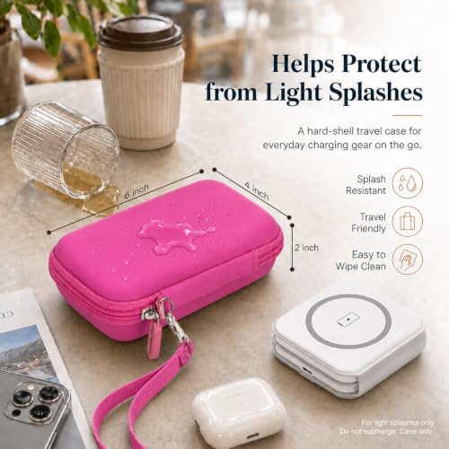 ANKHOH Travel Case for Iseyyox/for QUZUDN/for RTOPS 3 in 1 Wireless Charger - color: Rose