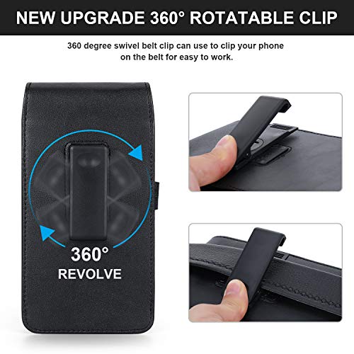 Mopaclle Phone Holster for Samsung Galaxy Z Fold 5/6, Z Fold 3, Z Fold 2 Belt Case Swivel Belt Clip Cell Phone Belt Holder Pouch for Galaxy Z Fold 4 Z Fold 3 5G Z Fold 2 5G (Fits w/Thin Case) - color: Swivel- Black