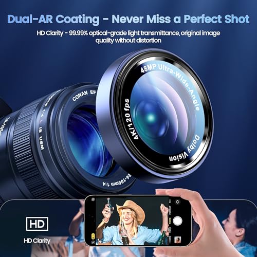 CACOE Camera Lens Protector for iPhone 14/15/16/17 Pro/Pro Max Cover - color: Dark Blue