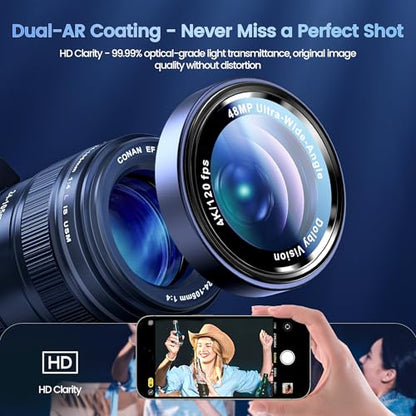 CACOE Camera Lens Protector for iPhone 14/15/16/17 Pro/Pro Max Cover - color: Dark Blue