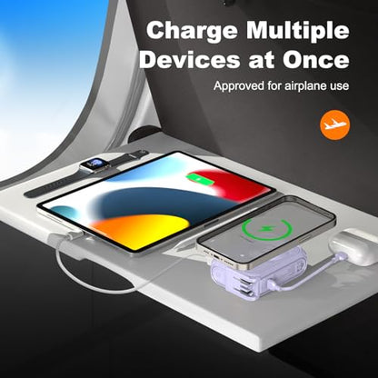 SEANCHEER P05 Portable Charger, Magnetic Power Bank, Small PowerBank Purple - color: Purple