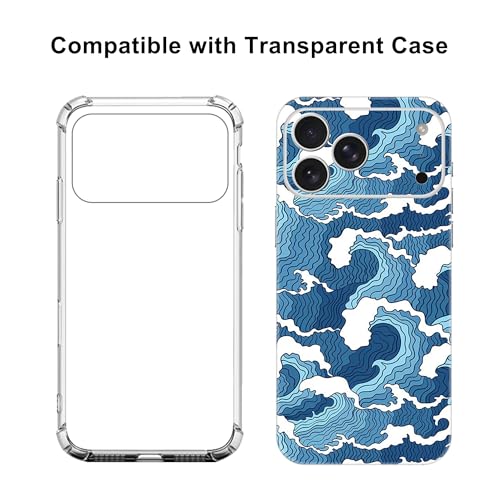 Skin Wrap Compatible with 13/14/15/16/17 Pro Max (Blue, 17 Pro Max) - color: Blue, size: 17 Pro Max
