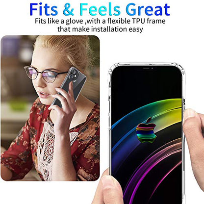 DEERLAMN Clear Case for iPhone 12/iPhone 12 Pro 6.1-Inch, Military Grade Drop Protection Anti-Scratch Transparent Ultra Slim Non-Yellowing Shockproof Protective Phone Cover - size: iPhone 12/12 Pro 6.1-Inch