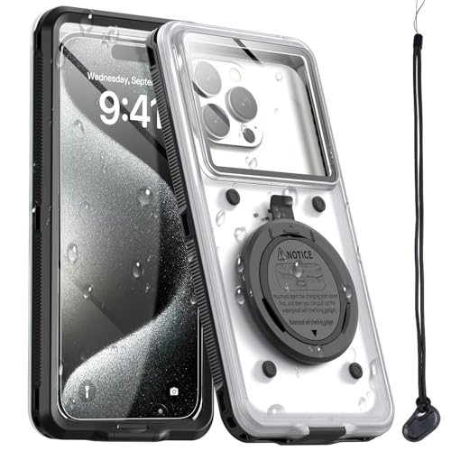 AICase Cruise Essentials 2026 Waterproof Phone Case,Universal Self-Check Function Underwater Pouch Dry Bag Beach Travel Essentials for iPhone 16e 16 15 14 13 12 11/Samsung S25/LG,Google/Xiaomi Black - size: Universal Self-Check
