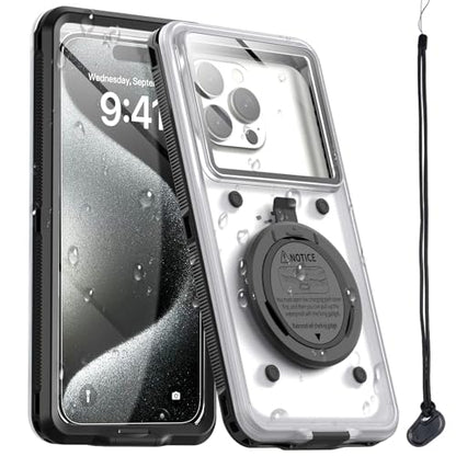 AICase Cruise Essentials 2026 Waterproof Phone Case,Universal Self-Check Function Underwater Pouch Dry Bag Beach Travel Essentials for iPhone 16e 16 15 14 13 12 11/Samsung S25/LG,Google/Xiaomi Black - size: Universal Self-Check