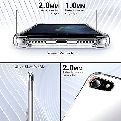 Shields Up for iPhone SE3/SE2 Case/iPhone 8/7 Case with Card Holder, Clear - color: Clear, size: iPhone 7/8/SE2/SE3