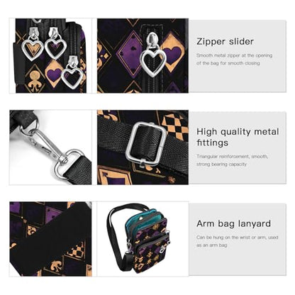 BIAOTIE Lightweight Small Crossbody bags Cell Phone Purses Travel Pouch Shoulder Bag for Women - color: Black S