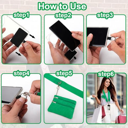 XANGNIER Clip and Go Strap for Phone with Wallet Crossbody,Forest Green - color: Forest Green