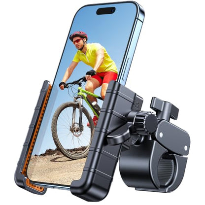 Coolpow Motorcycle Bike Phone Holder for Bike, 1s Lock Bike Phone Mount
