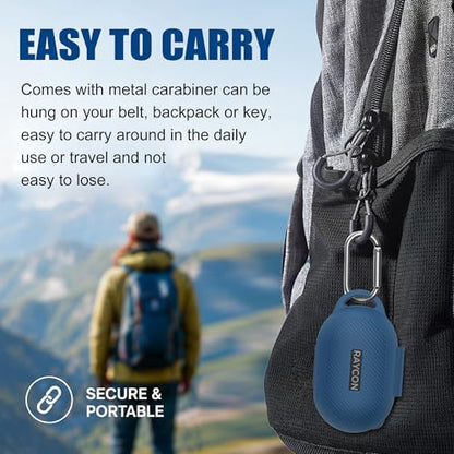 Case for Raycon Everyday Classic Headphones, Shockproof Soft Silicone Case for Raycon Earbuds Bluetooth Wireless, Ultra-Lightweight Protective Cover with Cleaning kit & Keychain, Blue - color: Blue