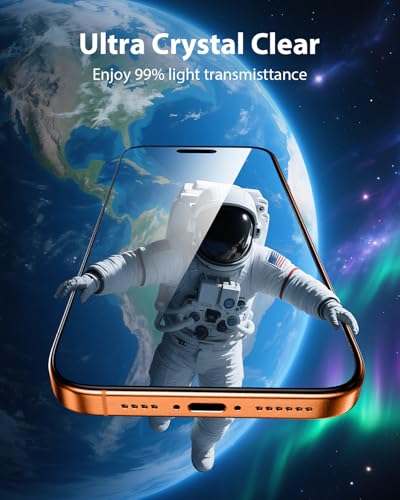 Mkeke Screen Protector for iPhone 17 Pro Max 6.9" 3 Pack 9H+ Tempered Glass | [Easy Installation Frame][Military-Grade Drop Protection] HD Clear, Anti-Scratch, Bubble Free - size: for iPhone 17 Pro Max 6.9"