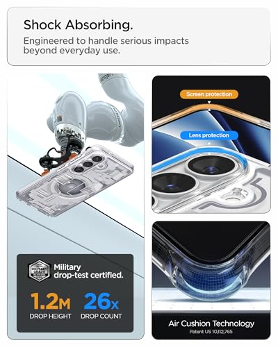 Spigen for Galaxy S26 Case, Ultra Hybrid MagFit [Anti-Yellowing] [Compatible with MagSafe] [Fast Wireless Charging] - Zero One White - color: Zero One White, size: Galaxy S26