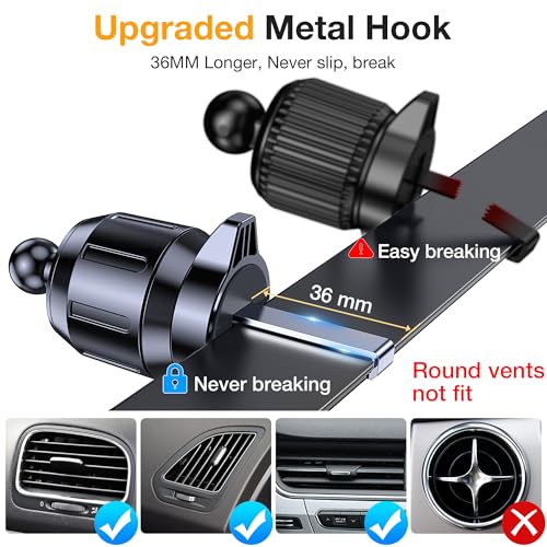 Coolpow Car Phone Holder Mount【Strongest Suction】 Universal 360° Dashboard Phone Holder for Car Jeep Truck Phone Mount Cell Phone Holders for Your Car Gifts for Mothers Day Him Her for iPhone Samsung