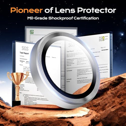 Camera Lens Protector for Samsung Galaxy S26 Ultra, Sapphire Glass Metal Individual Camera Cover Screen, Anti-drop, Case Friendly- White