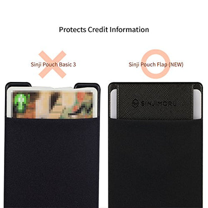Sinjimoru Card Holder for Back of Phone, Stick on Phone Wallet, Beige - color: Beige