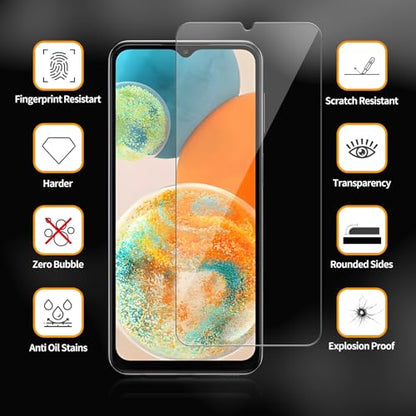 3 Pack for Samsung Galaxy A23 5G / A23 5G UW Tempered Glass Screen Protector, Scratch-Proof, Bubble-Free,HD Transparent, 9H Hardness,Bubble Free,Case Friendly - size: Galaxy A23 5G / A23 5G UW