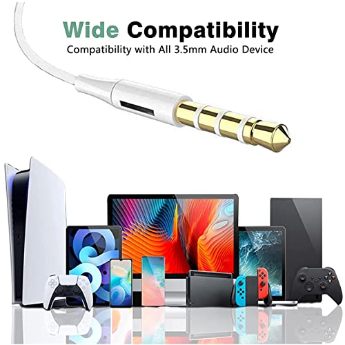 [2 Pack] WEIZY Aux Earbuds/Earphones, Vize 3.5mm Wired Headphones Noise Isolating Earphones Volume Control & Built-in Microphone Compatible with iPhone/Samsung/Android/MP3/MP4