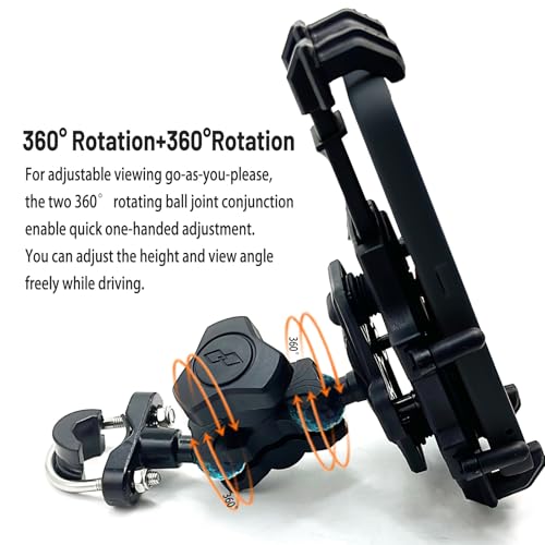 ATV Phone Holder Motorcycle Phone Mount,4 Wheeler Anti-theft No-shake
