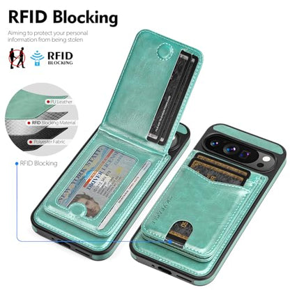 SkyEagle for MagSafe Google Pixel 10 Pro XL Wallet Case,Blue Green - color: Blue Green, size: 6.8 inches