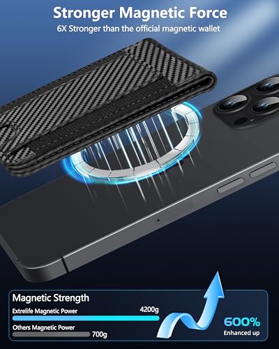 for MagSafe Wallet with Adjustable Stand, 9 Card Holder, Open ID Window - color: Woven black pattern