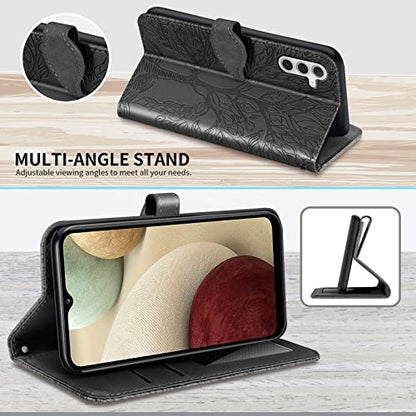 Wallet Case for Samsung Galaxy S26 2026 with Card Holder,Black | Credit Slots, Wrist Strap, Folio Kickstand ,Shockproof TPU Shell,Magnetic Closure PU Leather Protective Phone Cover - color: Black, size: samsung galaxy s26