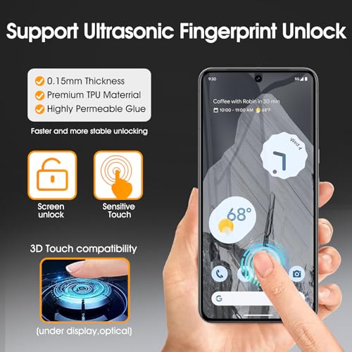 3 Pack TPU Privacy Screen Protector for Google Pixel 8 6.2" - size: Google Pixel 8