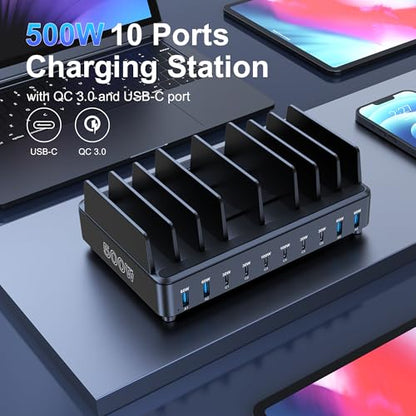 chipofy 500W Charging Station for Multiple Devices with Stand