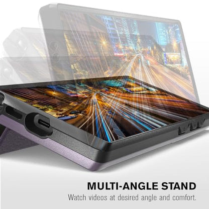 VENA vCommute for Samsung Galaxy S24 Ultra Wallet Case, Purple | Military-Grade Drop Protection, Premium Leather Magnetic Flap Cover, Hidden Card Holder, RFID Blocking, Multi-Angle Kickstand - color: Purple, size: S24 Ultra