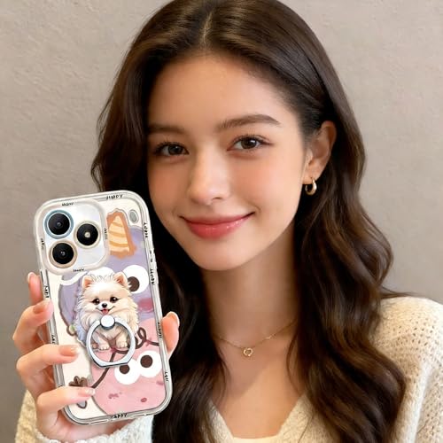 Phone Ring Stand Holder,Dog Cell Phone Grip Women Girls and Boys Cute Finger Ring Grip Stand for iPhone 17 16 15 14 13 Pro Max Plus Air（Husky and Pomeranian） - color: Husky And Pomeranian Phone Ring Grip