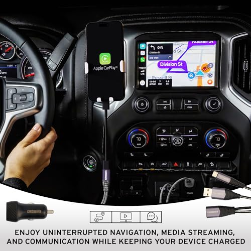 12V Fast Dual-Port Cigarette Lighter USB Car Charger Kit, USB-C & A, Black