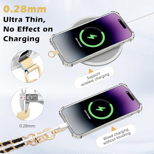 MoKo Heavy Duty Phone Tether Tab ×2, 360° Rotatable Spring O Ring ×2 - color: Gold