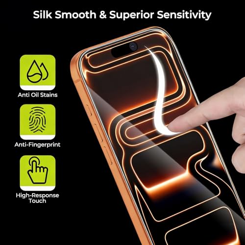 3-Pack Screen Protector for iPhone 17 Pro Max with [Easy Pull] Installation Frame,9H Hardness Tempered Glass,Ultra Resistant, HD Clear, Bubble-Free, Case Friendly[Not for Plus/Pro Models] - size: iPhone 17 Pro Max - 3 Pack