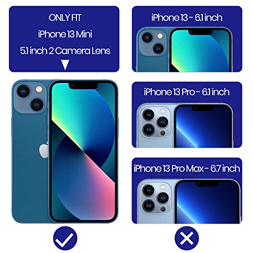 Matte Privacy Plastic Screen Protector Designed for iPhone 13 Mini (5.1") 2 Pack 2 Way Anti Spy Anti Glare + Tempered Glass Camera lens Protector 1 Pack for Apple 13 mini