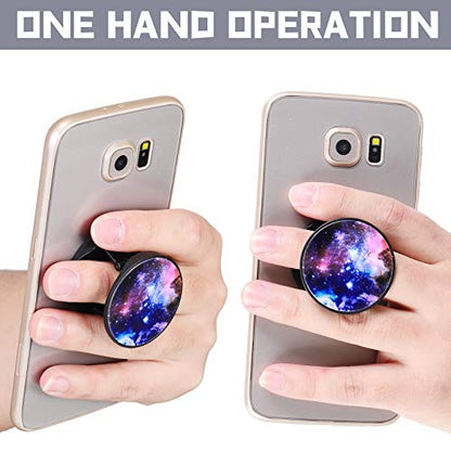 Weewooday 10 Pieces Phone Grip Holder Nebula Collapsible Phone Holder