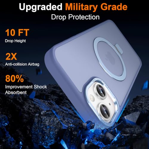 Magnetic for iPhone 15 Case with Ring Stand, Sierra Blue - color: Sierra Blue, size: Iphone 15 6.1 inches
