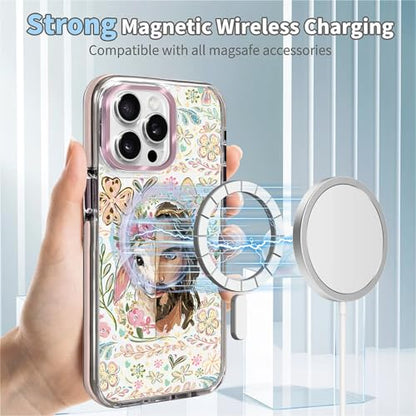 VisEnt Clear Case for iPhone 14 Pro Max, Magnetic Phone Case, Transparent Slim Cover, Military Grade Protection, Shockproof, Anti-Yellowing, Scratch Resistant, Christian Jesus Lamb - color: Christian Jesus Lamb, size: Iphone 14 Pro Max