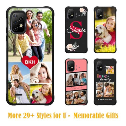 Custom Photo Collage Case for UMIDIGI A15C/A15/A13 Pro/A13s/A13/A11 Pro Max/A7,A5 Pro/A3s/F3 SE/F3S/F3/F2/F1 Play/F1/S5 Pro Phone Cover Personalized Image DIY,Customized Soft Slim Shockproof Case - color: Template 04 - Red Heart