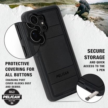 Pelican Voyager Samsung Galaxy S26 Ultra Case - Rugged Phone Case - Black | Magnetic & Wireless Charging Case with 24ft Military-Grade Drop Protection & Belt Clip Holster for Samsung Galaxy S26 Ultra - color: Voyager Black, size: Samsung Galaxy S26 Ultra