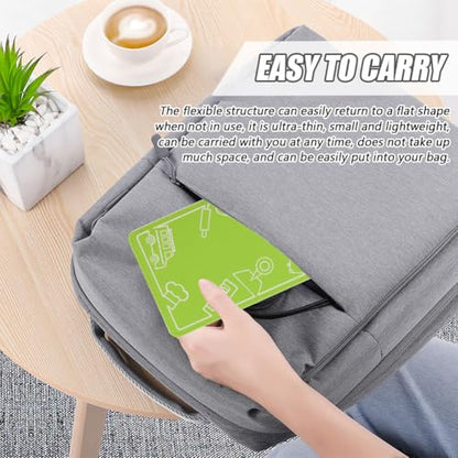 Airplane Phone Holder, Foldable Flexible Travel Phone Stand - color: Green