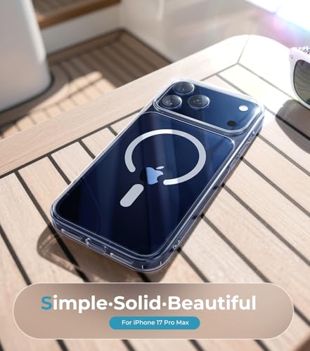 Clear Magnetic Case for iPhone 17 Pro Phone Cases with Camera Control, Anti-Yellowing Crystal Clear for Apple17 case Compatible MagSafe, Shockproof Protection for iPhone 17 Pro Cases Transparent - size: iPhone 17 Pro 6.3"