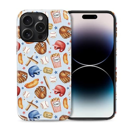 Case for iPhone 14 Pro, Shockproof Hybrid Protective Phone Case, Dual-Layer Drop Protection Anti-Scratch, Baseball Fun - color: Baseball Fun, size: iPhone 14 Pro