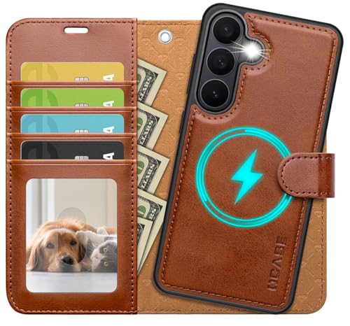 OCASE for Samsung Galaxy S26 Plus Detachable Wallet Case with Card Holder, [2 in 1] PU Leather Flip Folio Case with RFID Blocking Stand Wrist Strap Shockproof Phone Cover 2026, Brown - color: Brown, size: Samsung Galaxy S26 Plus
