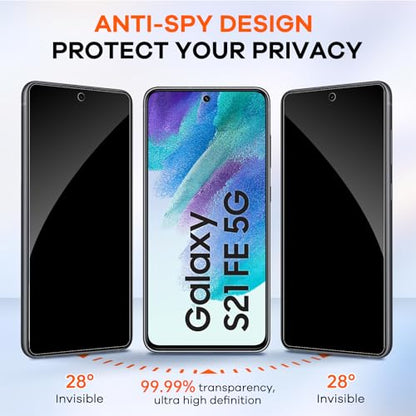 3+3 for Samsung Galaxy S21 FE 5G Privacy Screen Protector Camera Protector - size: Galaxy S21 FE Privacy
