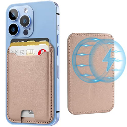 TopMade for MagSafe Wallet, Strongest Magnetic Phone Wallet, 4 Cards Holder - color: Gold