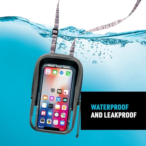 Nite IZE Runoff Waterproof Phone Case with TRU Zip Technology - IP67 Waterproof Phone Case & Lanyard - Poolside & Beach Accessories for Cell Phone - Charcoal