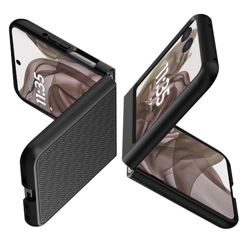 ZASE Belt Clip Phone Case Compatible with Motorola Moto RAZR (2024/2025/2026) Holster Tough Slim Rugged Protective Hard Shell Cover Armor Defender Strong Clip Kickstand (Black Holster Combo Case)