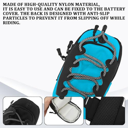 Electric Dirt Bike Phone Storage Bag Motorcycle Waterproof Pouch for Surron Light Bee Ultra Bee Tuttio Soleil 01 Yozma IN10 Ebike Racing Front Battery Frame（Blue） - color: Blue
